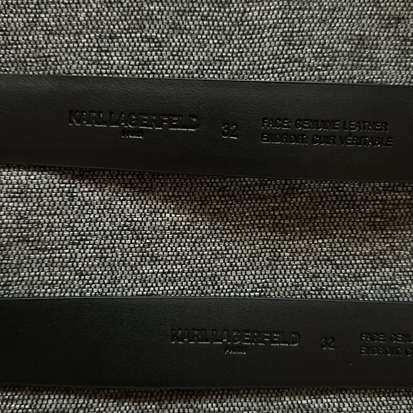 Karl Lagerfeld 2 belt bundle in size 32 waist black color - Picture 3 of 5